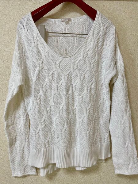 GAP ホワイト 網ニット