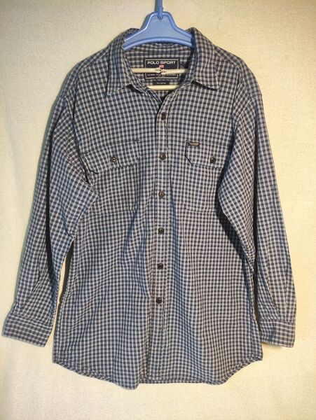 POLO SPORT Ralph Lauren 長袖シャツ チェック柄 1997年物 Lサイズ