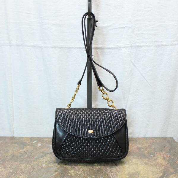 OLD BALLY MESH LEATHER SHOULDER BAG MADE IN ITALY/オールドバリーメッシュレザーショルダーバッグ