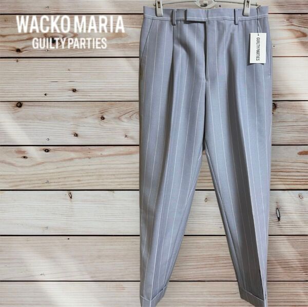 23SS WACKO MARIA STRIPED PLEATED TROUSERS