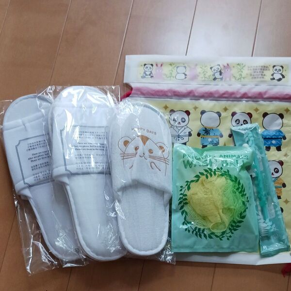 スリッパ 使い捨て 室内 子供 子ども キッズ アメニティセット 歯ブラシ