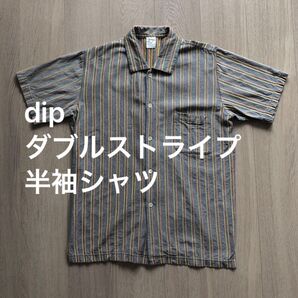 dip ディップ ダブルストライプ半袖シャツ Mサイズ 田口成彦