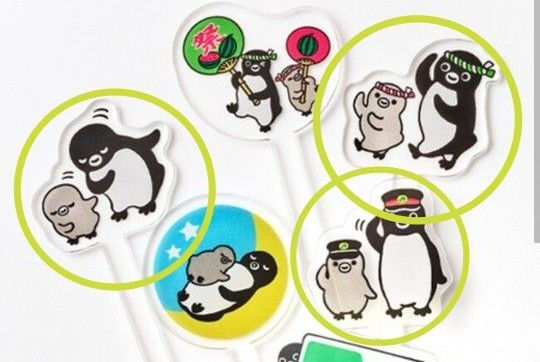 Suicaのペンギン マドラー型アクリル 3本セット