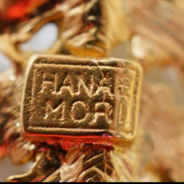 処分! 森英恵 HANAE MORI パール ブローチ 刻印 ヴィンテージ コスチューム 真珠 ビンテージ 昭和レトロ ゴールド