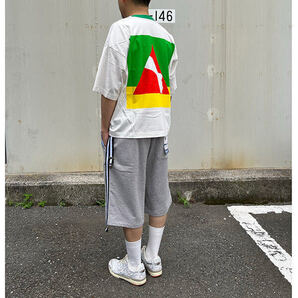 【新品+レア】ISSEY MIYAKE x IKKO TANAKA 三宅一生 x 田中一光 コラボ ピラミッドシリーズ Tシャツ グリーン 足 2