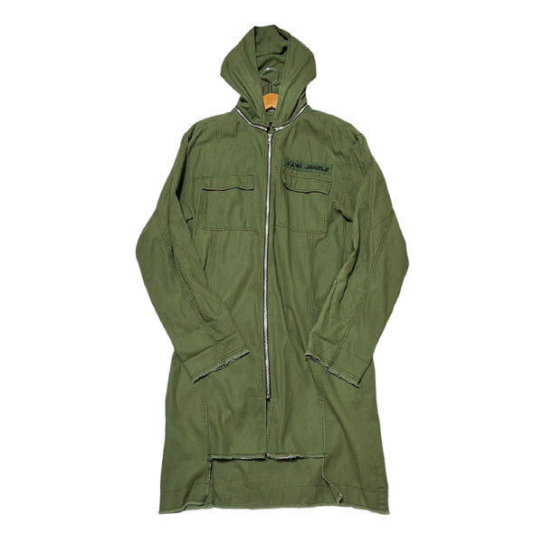 【新品に近い】 KAWI JAMELE 薄手 ミリタリ モッズ コート カーキ