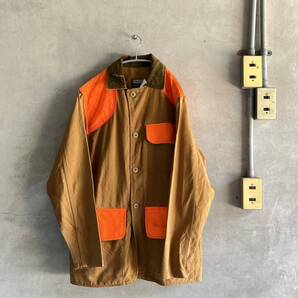 80s 80年代 SAFTBAK シューティング ハンティング ジャケット JKT 切り替え キャンバス コーデュロイ USA 古着 アメリカ フィッシング