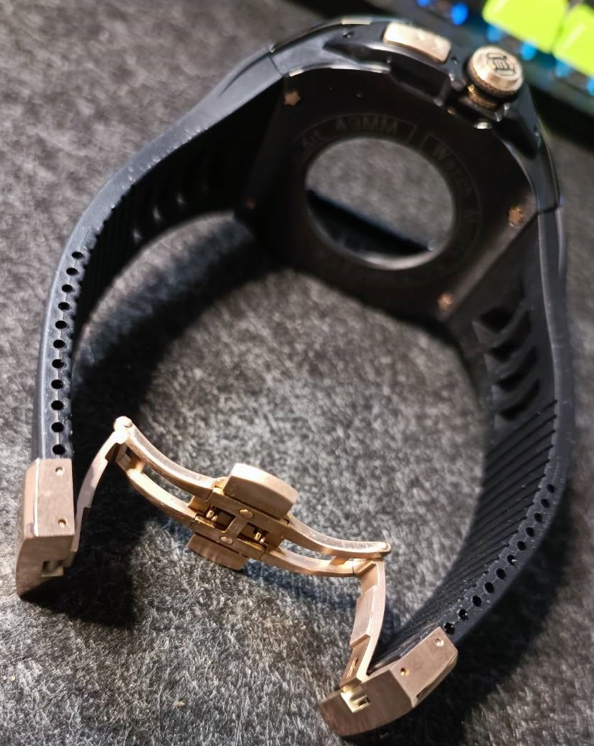 メタル黒 RG 49mm apple watch ultra ultra2 アップルウォッチウルトラ メタル ケース ステンレス カスタム Y24 ゴールデンコンセプト
