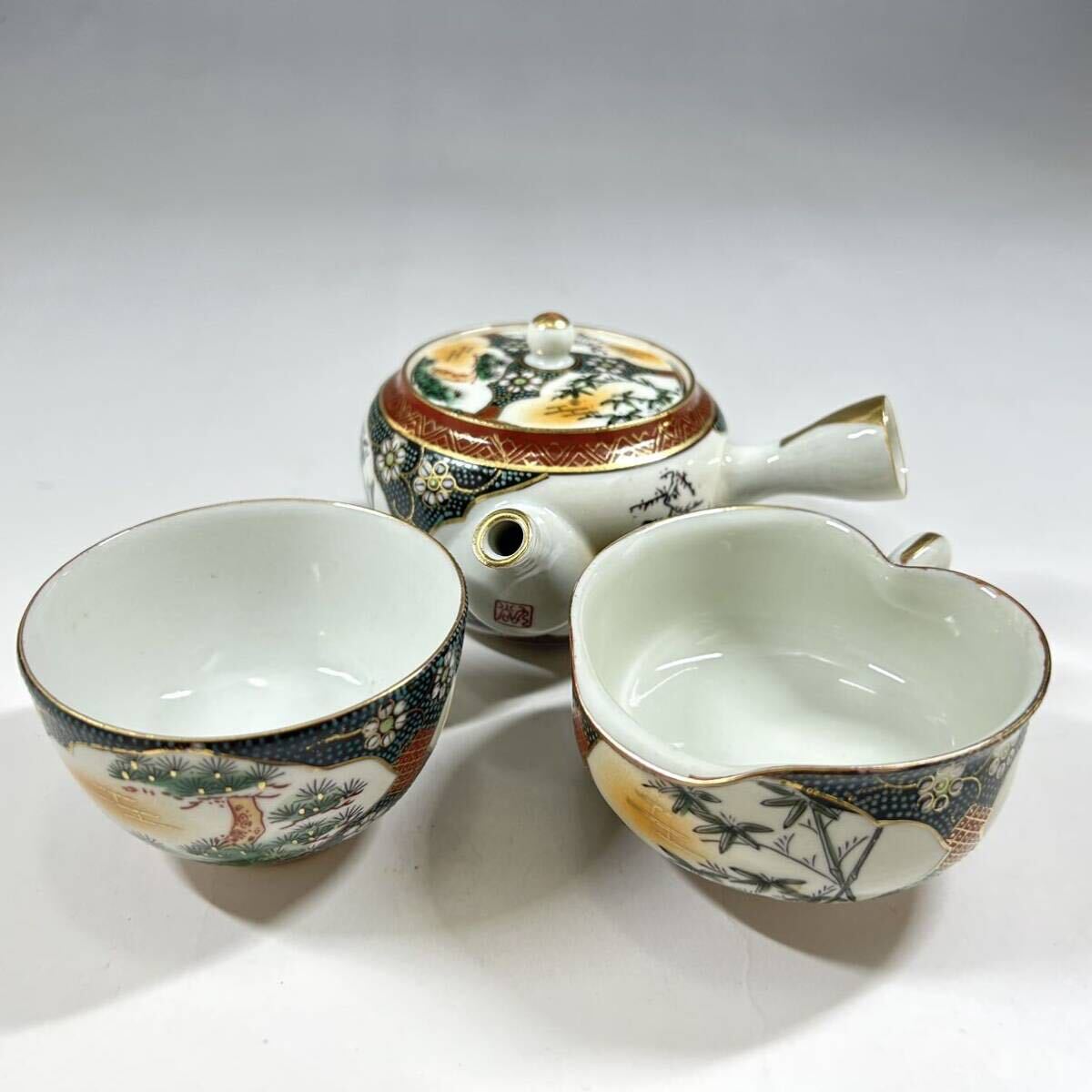 Yahoo!オークション -「九谷焼 茶器揃」(湯呑み、カップ) (九谷 Yahoo!オークション -「九谷焼 茶器揃」(湯呑み、カップ) (九谷