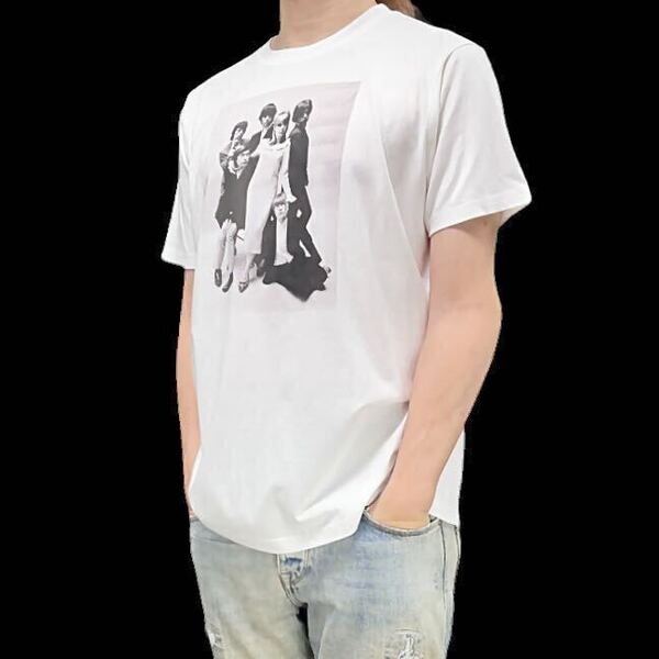 新品 パティボイド ローリングストーンズ初期メンバー ブライアンジョーンズ ミック キース チャーリーワッツ Tシャツ ユニセックスSサイズ