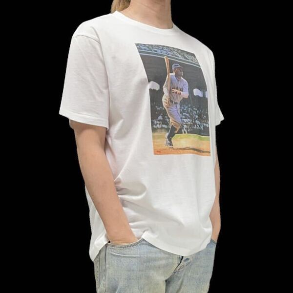 新品 ベーブルース ホームラン MLB メジャーリーガー NY ニューヨークヤンキース 元祖 二刀流 大谷翔平 野球Tシャツ ユニセックス Lサイズ