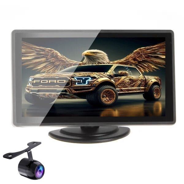 4.3インチモニター 車載用 テレビ用 防犯カメラ用 バックカメラ付 2入力端子