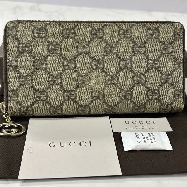 グッチ GUCCI 財布 長財布 GGスプリーム GG金具 ラウンドファスナー レディース メンズ