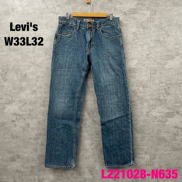 Levi's リーバイス デニムジーンズパンツ ブルー スリム ストレート ジップフライ W33L32 実寸W32in 00663-0008 USA古着 L221028-N635