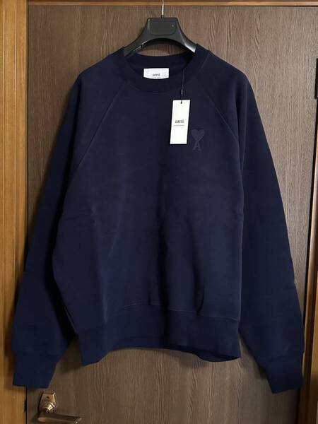 濃紺XL新品 AMI Paris グラフィック ロゴ スウェット シャツ ダークネイビー 濃紺 長袖 トレーナー アミ パリス ami alexandre mattiussi
