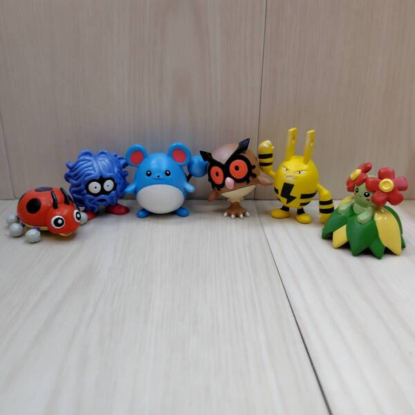 【 送料無料 】◆ ポケモン モンコレ レディバ モンジャラ マリル ホーホー エレキッド キレイハナ 6セット モンスターコレクション TOMY