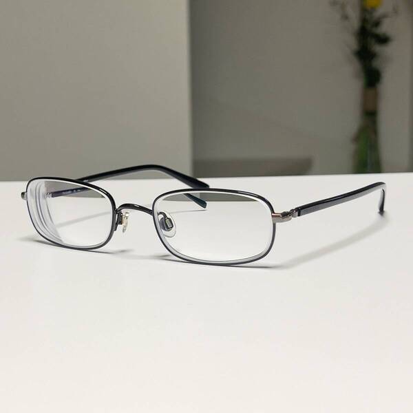 ◆TRUSSARDI トラサルディ 眼鏡フレーム メガネ ソフトスクエア型 TR12745 BK 53□20-145mm メンズ ブラック ロゴ入り eyewear
