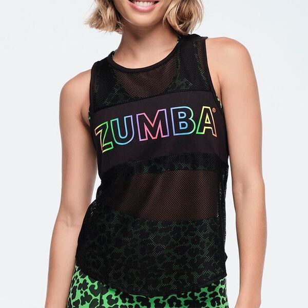 【正規品・新品】Mサイズ★ZUMBA・ズンバ★ Funscape Mesh Tank