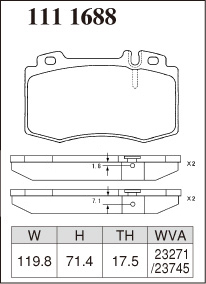 ディクセル W203 (セダン) 203065 ブレーキパッド フロント左右セット Pタイプ 1111688 DIXCEL ブレーキパット ディクセル W203 (セダン) 203065 ブレーキパッド フロント左右セット Pタイプ 1111688 DIXCEL ブレーキパット