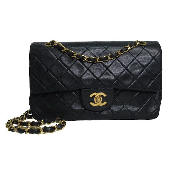 シャネル CHANEL マトラッセ ダブルフラップ 1番台 チェーンショルダーバッグ ブラック