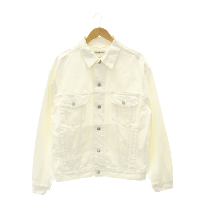 バレンシアガ BALENCIAGA バックロゴ デニムジャケット Gジャン ロゴボタン 34 白 ホワイト ■OS メンズ 33,268円