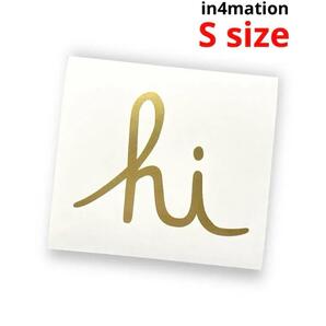 in4mation hi script カッティングステッカー ゴールド Sサイズ ハワイ HAWAII オアフ SURF SNOW サーフィン サーファー SK8 スケボー