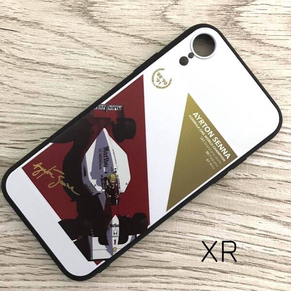アイルトン・セナ ワールド チャンピオン 白 iPhone XR ケース F1 マクラーレン ホンダ McLaren Honda スマホ