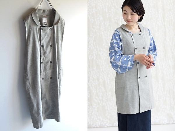 SOU・SOU×ALPHA カシミヤ 違い袖巻衿（ちがいそでまきえり