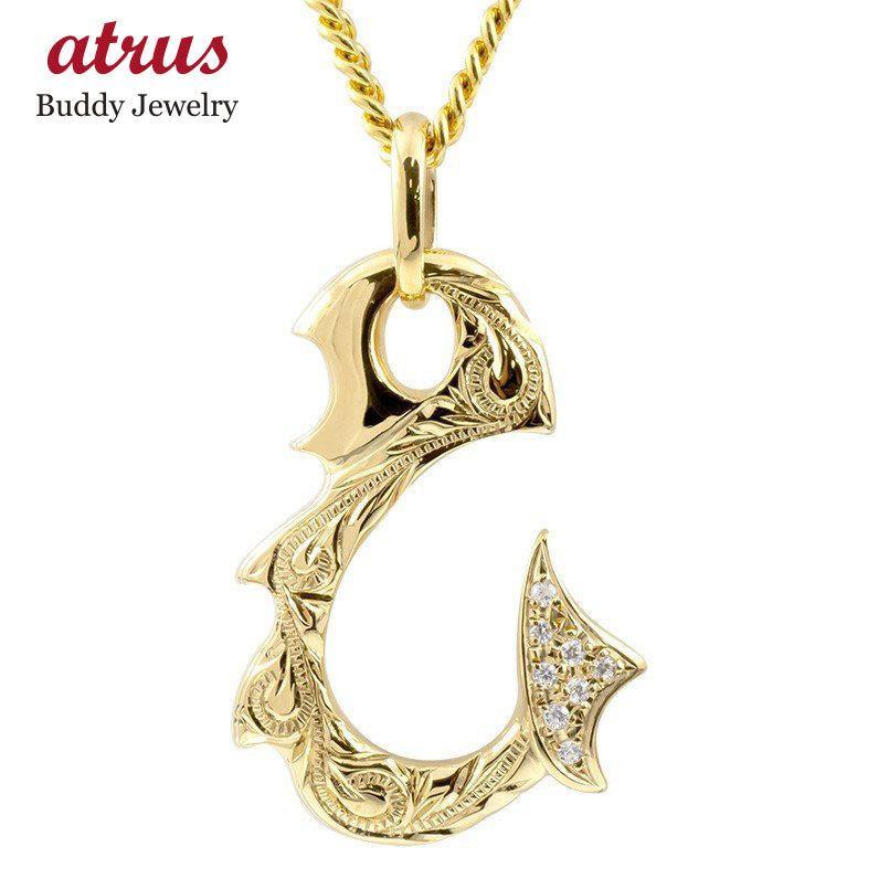 喜平 トップ 18金 ネックレス ダイヤモンド ハワイアンジュエリー メンズ 用