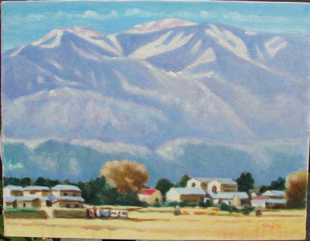 穏やかな色彩,齊藤四郎,日本の原風景,6号アクリル,絶景,さわやか 穏やかな色彩,齊藤四郎,日本の原風景,6号アクリル,絶景,さわやか