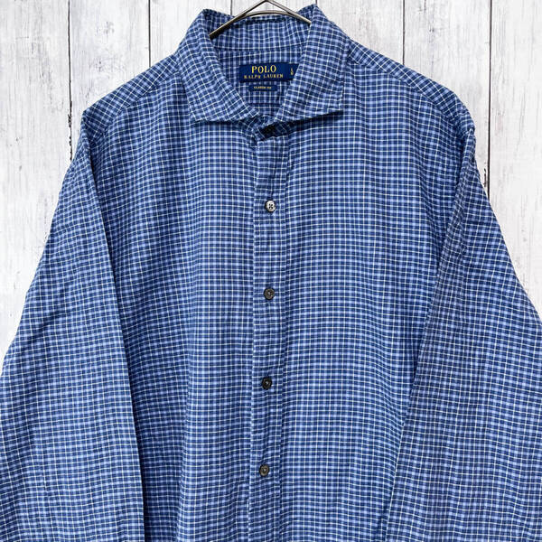 ラルフローレン Ralph Lauren CLASSIC FIT 長袖シャツ メンズ コットン100% Lサイズ 6-89