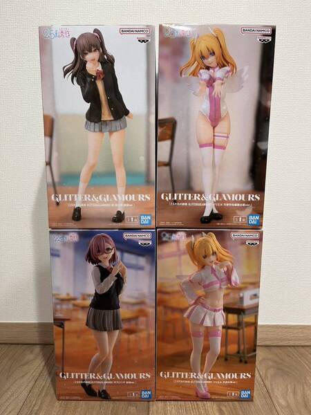 2.5次元の誘惑 GLITTER&GLAMOURS 天乃リリサ 橘美花莉 制服ver. リリエル 天使衣装ver. フィギュア 未開封 未使用 プライズ 4種セット