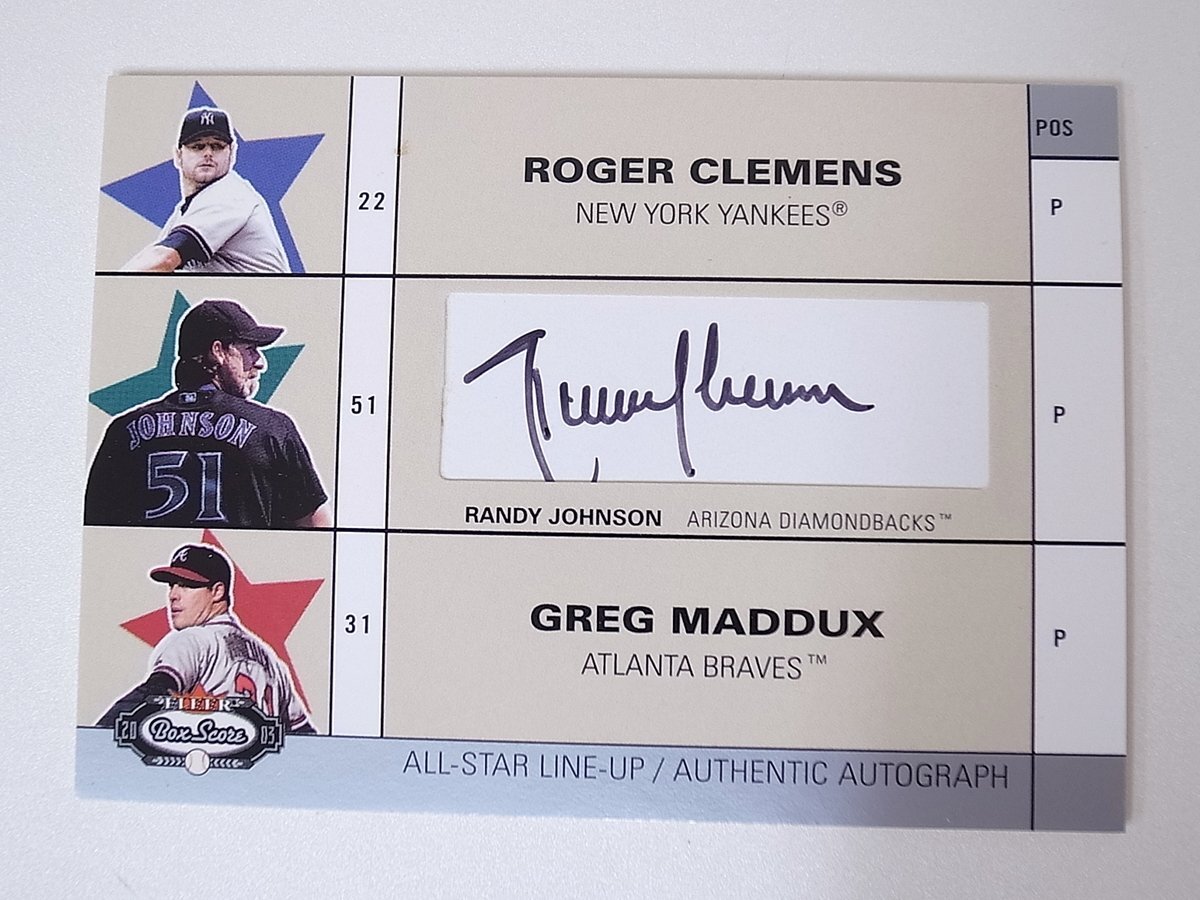 Randy Johnson 2003 Donruss Signature Notable Nicknames