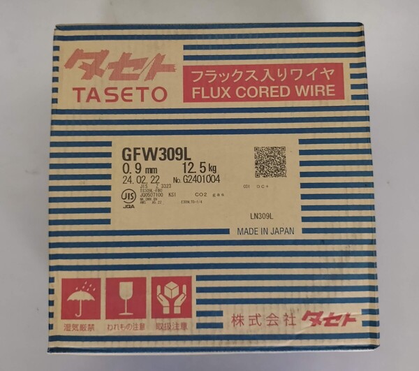 GFW309L 0.9mm 12.5kg タセト ステンレスワイヤー 溶接 フラックス入りワイヤ 異材溶接