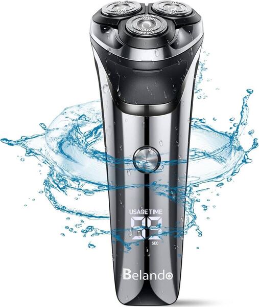 電気シェーバー メンズ 電動 髭剃り 低騒音 深剃り 回転式 360°ヘッド 大容量バッテリー USB急速充電 防水 水洗い可 日本製刃 シェーバー
