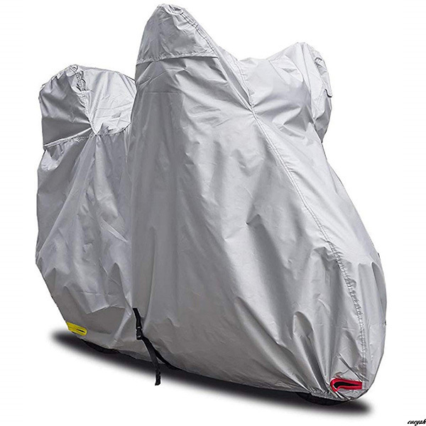 【二本針ミシンによる堅牢な縫製で耐久性が高い】バイクカバー 高機能 全長: 2550mm UVカット 撥水性 ワンタッチバックル付き