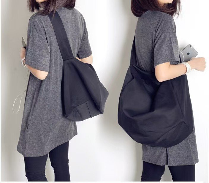 LRM4094★韓風ulzzang超クール立体ショルダーショルダーバッグ黒の男女