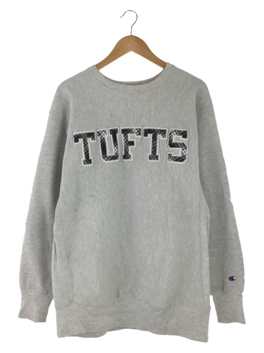 Champion◆90s/リバースウィーブ/TUFTS/刺繍タグ/スウェット/XXL/コットン/GRY//