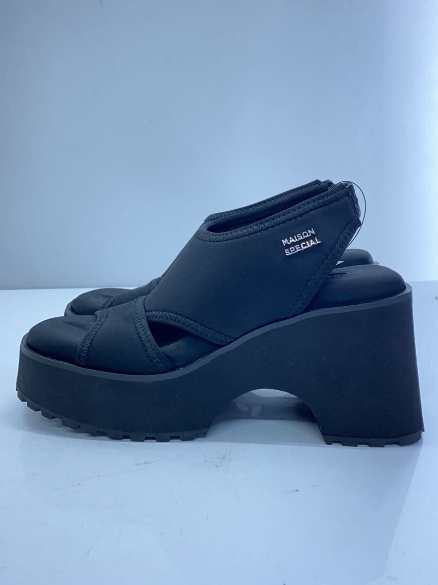MAISON SPECIAL◆Stretch Cut Off Sandals/36/BLK/21241565504