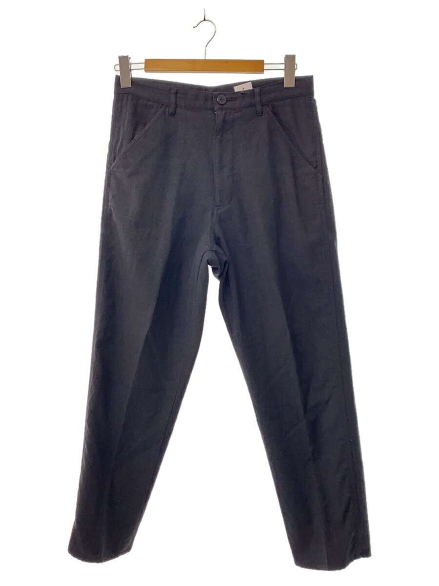 COMME des GARCONS HOMME◆スラックスパンツ/S/ウール/ブラック/無地/XC-P011/センタープレス/