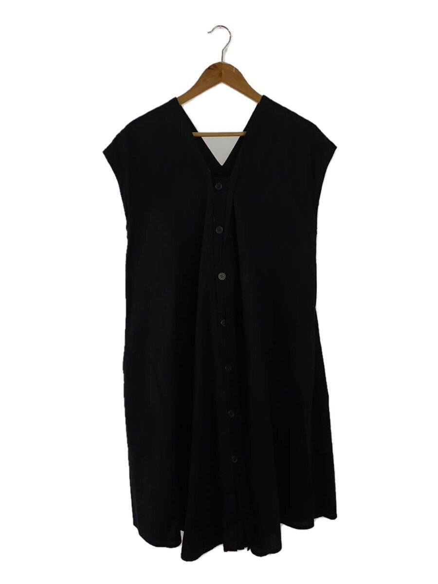 Y’s◆23SS/コットンツイル/ノースリーブワンピース/2/コットン/ブラック