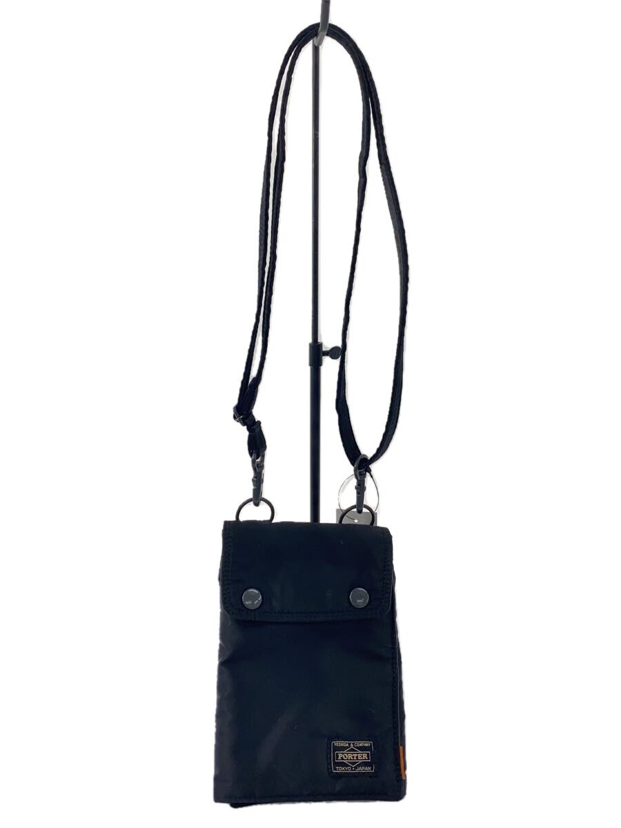 PORTER◇ショルダーバッグ/ナイロン/BLK/無地