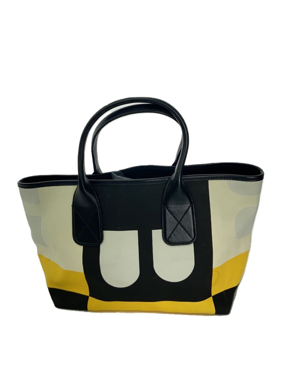 BALLY◆トートバッグ/キャンバス/WHT