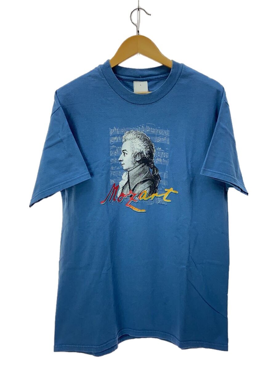 Hanes◆90S/モーツァルト/Tシャツ/L/コットン/BLU
