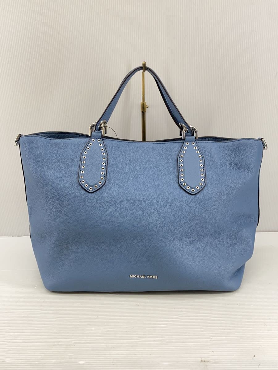 MICHAEL KORS◆トートバッグ/レザー/BLU
