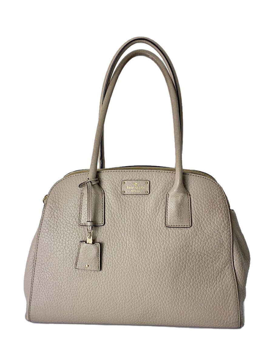 kate spade new york◆トートバッグ/牛革/BEG/無地
