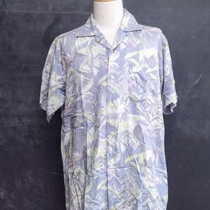 ★送料無料★ Tritone 90'sヴィンテージ デザインシャツ 柄シャツ メンズ 半袖シャツ Medium