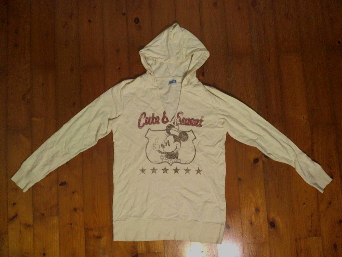 ☆松☆ディズニー☆Disney☆フーディー スキッパー長袖Tシャツ 薄手パーカー