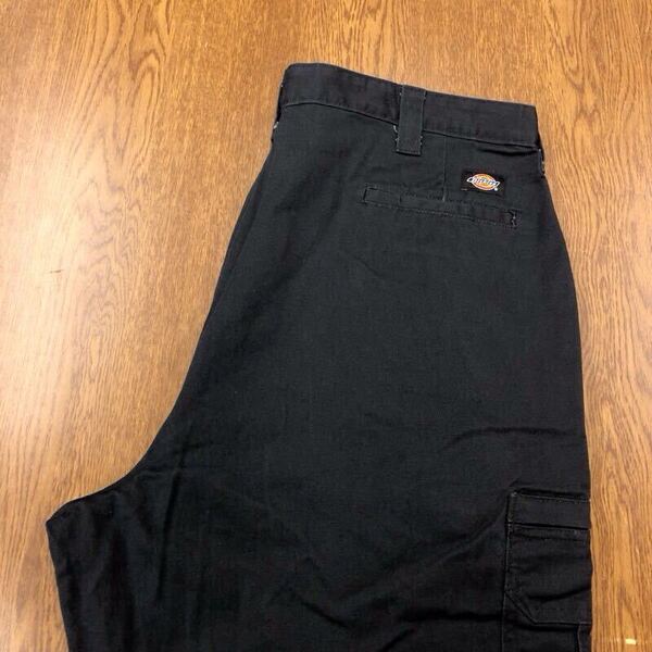 【FI067】Dickies W40 L32 大きいサイズ ビッグサイズ カーゴパンツ ワークパンツ ブラック メンズブランド古着 ディッキーズ 送料無料