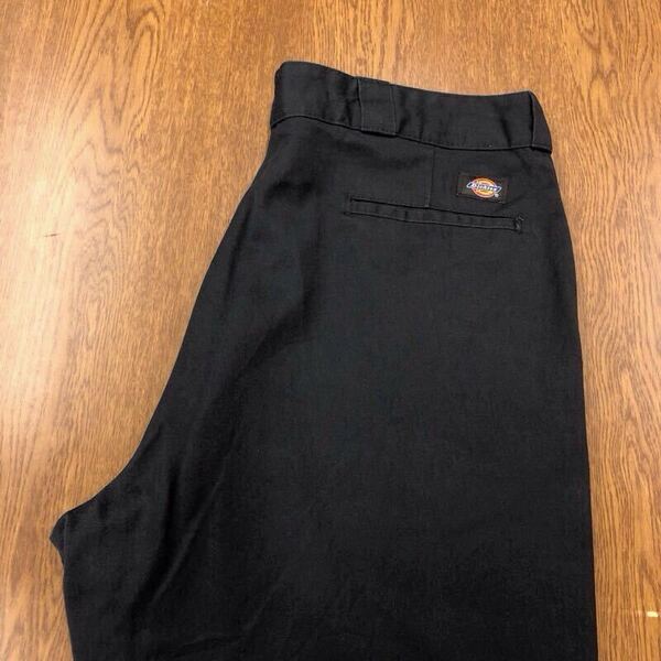 【FI069】Dickies W40 L32 大きいサイズ ビッグサイズ ワークパンツ ブラック 黒色 メンズブランド古着 ディッキーズ 送料無料